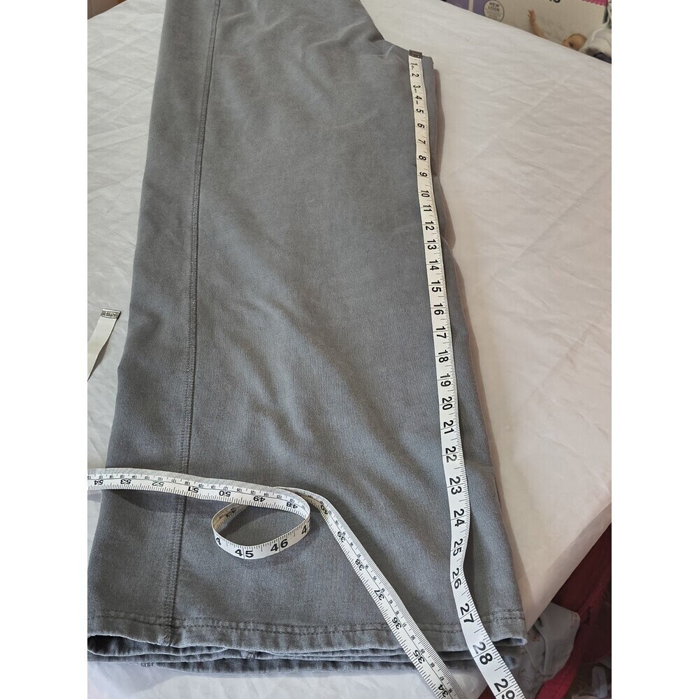 Lazy Sunday Women Charcoal Gray Wide Leg Sweatpants Drawstring Fleece Lounge L - Picture 13 of 14